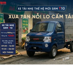 XE TẢI SRM T10 985KG THÙNG MUI BẠT INOX